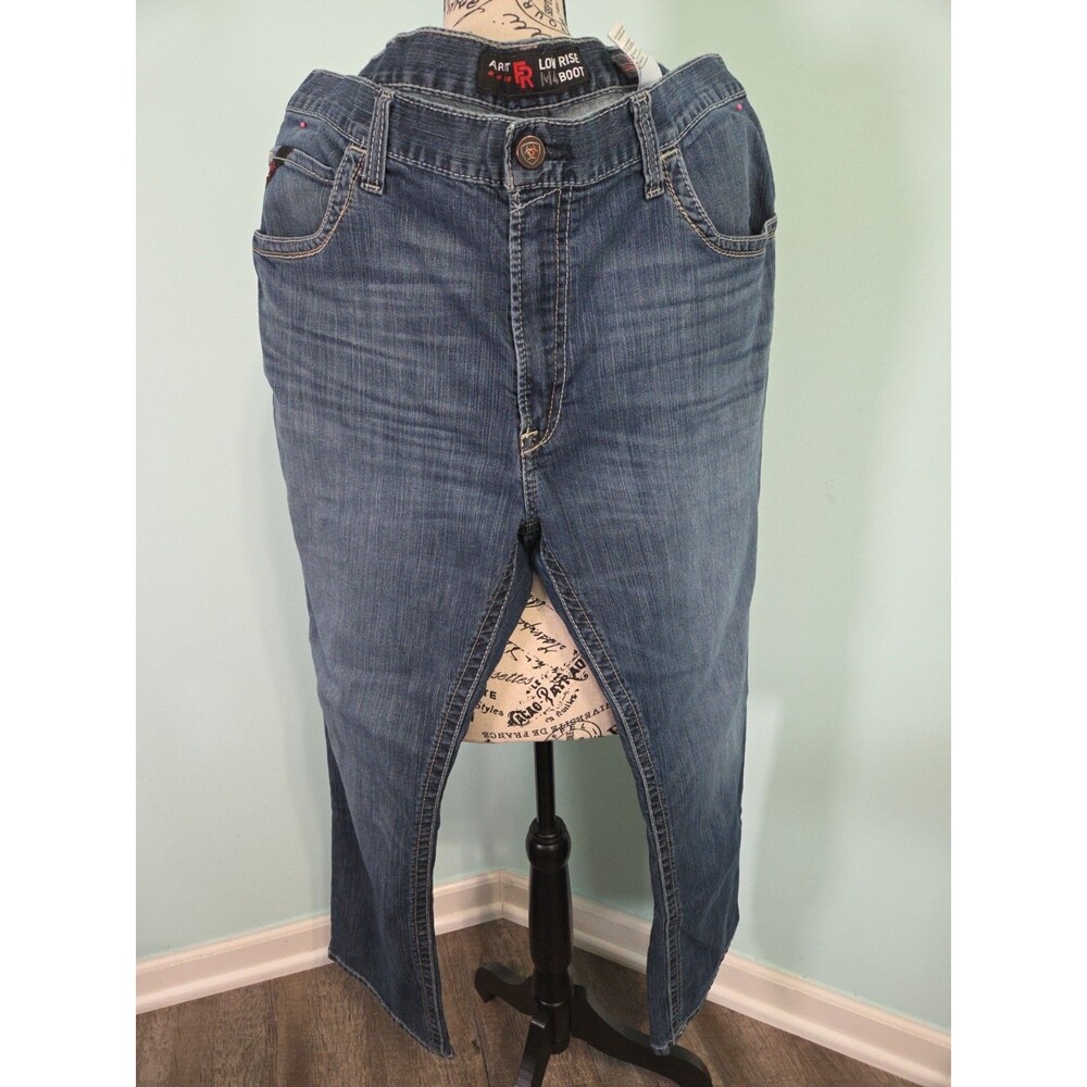 Ariat FR M4 Jeans Mens 40x30 Cat 2 Low Rise Boot Cut Blue Denim Flame Resistant